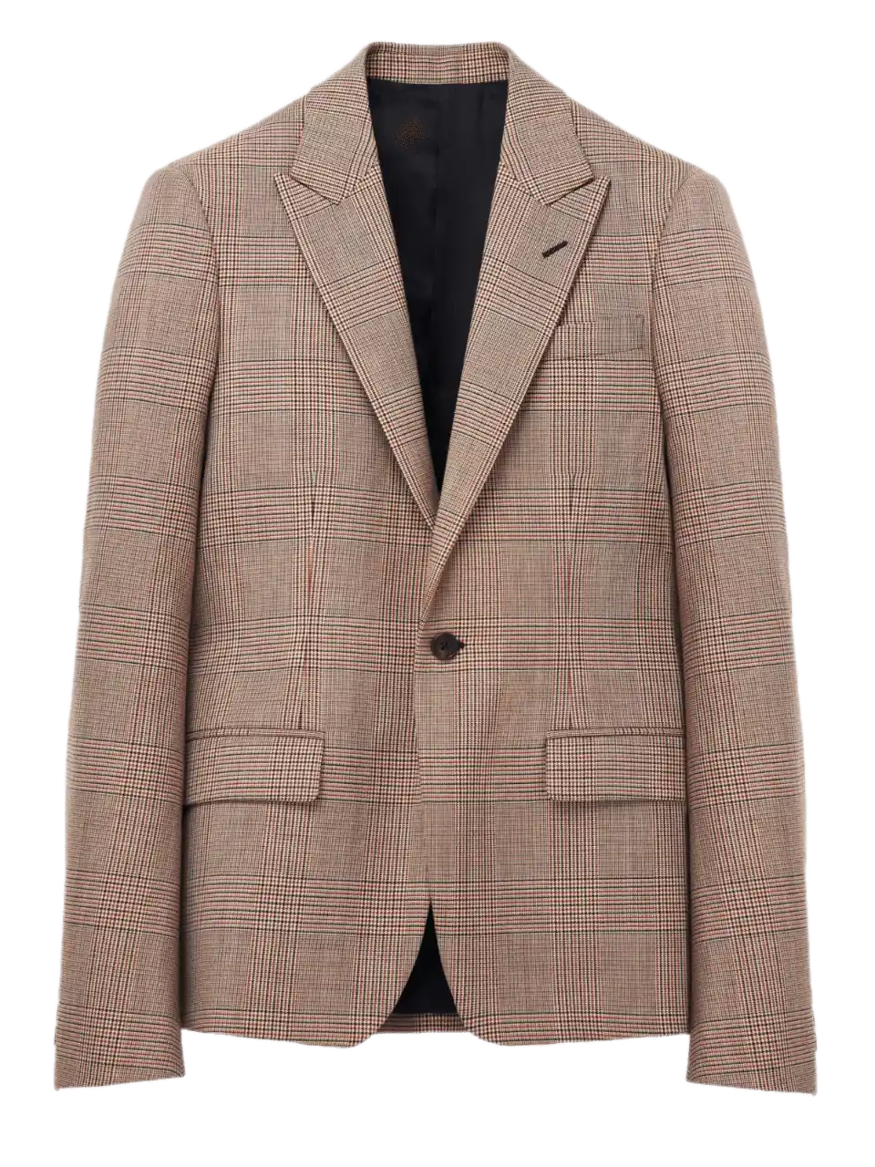 McQueen London Check Single-breasted Jacket - Beige/Black/Chestnut