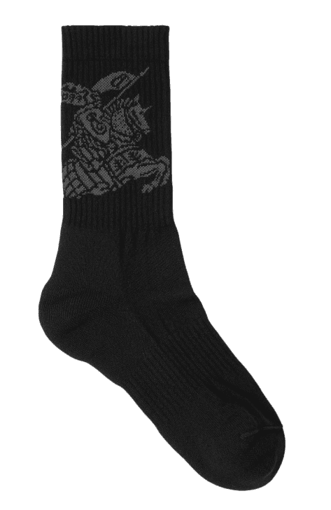 Burberry EKD Technical Stretch Cotton Socks - Black