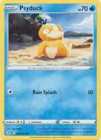 The Pokemon Company International Single Card PSYDUCK 024/203 EVOLVING SKIES, Multicolored