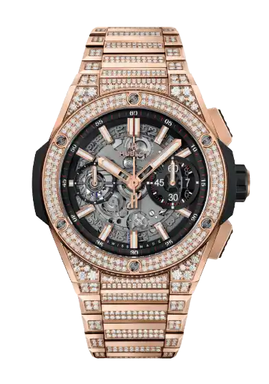 Hublot Big Bang Integrated King Gold Pavé - 42mm, 18k Gold, Diamonds