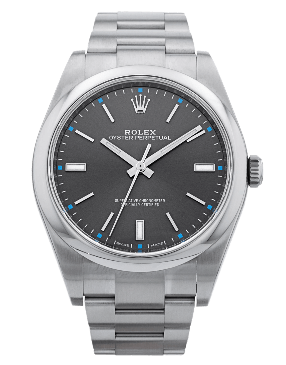 Rolex Oyster Perpetual Rhodium Dial - 39mm, Steel (2016)