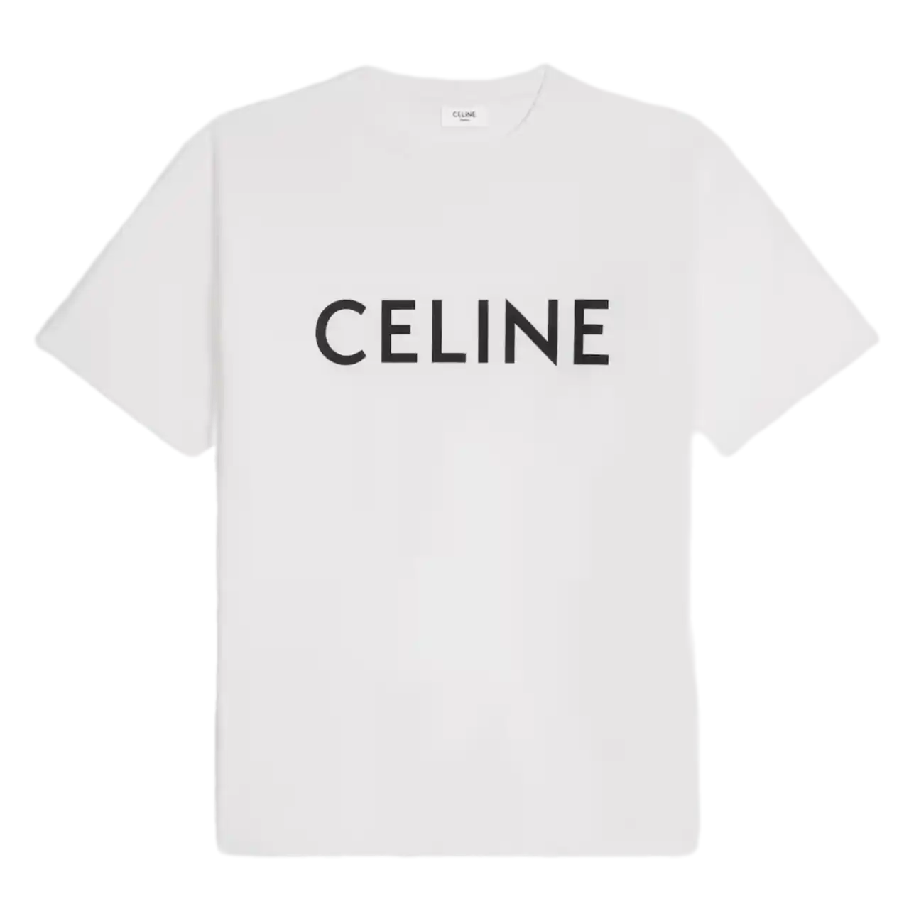Celine Loose T-Shirt In Cotton Jersey - Chalk/Black