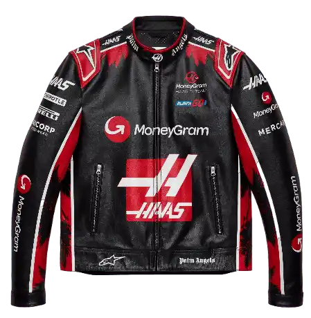 Palm Angels & Alpinestars x Moneygram Haas F1 Team Jacket - Black Red