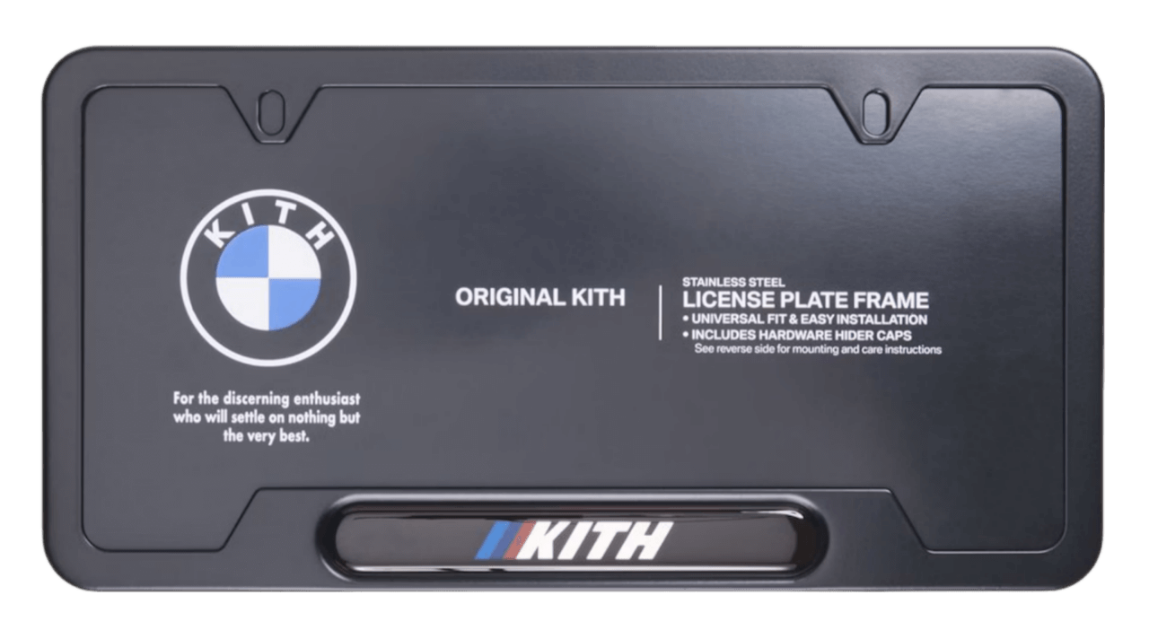 Kith x BMW License Plate Frame - Black