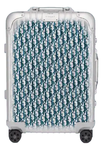 DIOR AND RIMOWA Carry-On Luggage - Gradient Blue Dior Oblique Aluminium