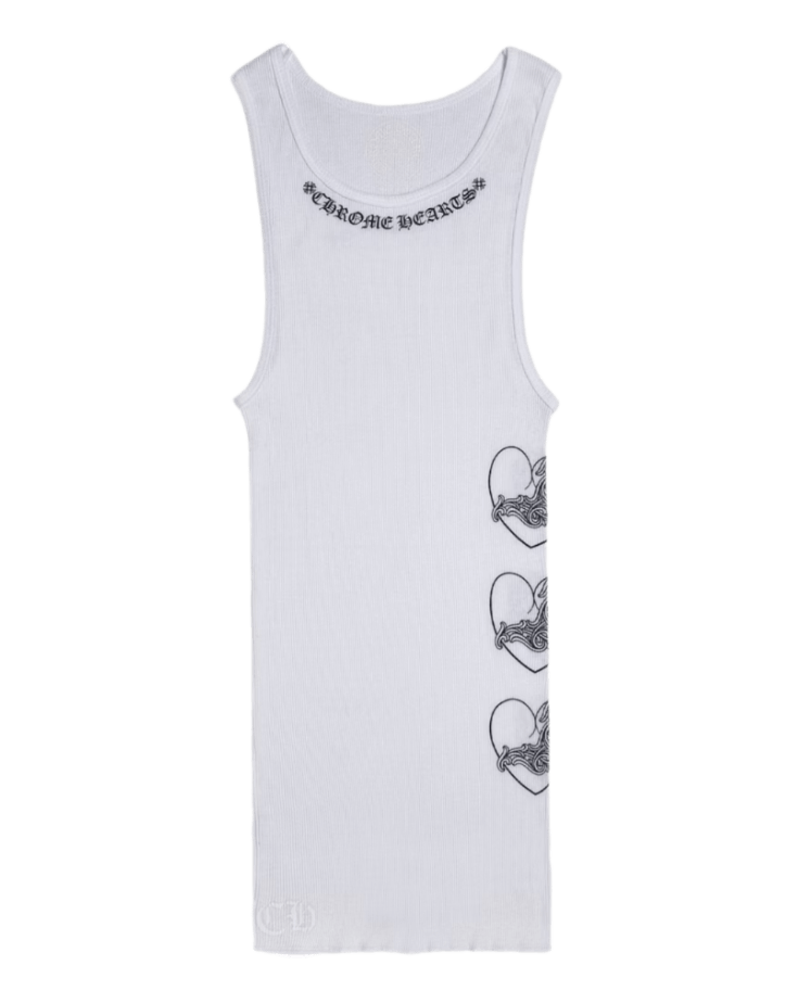 Chrome Hearts Love You Rib Tank - White/Black