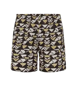 Prada Re-Nylon Swim Trunks - Black/Vanilla