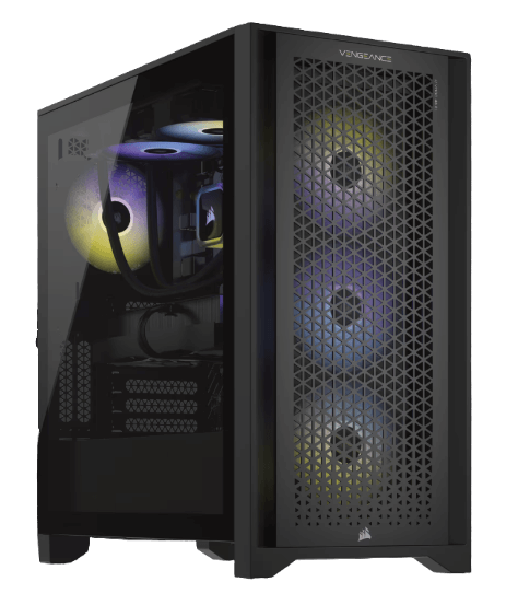 CORSAIR VENGEANCE i7400 Gaming PC: Intel Core i5-13600K, NVIDIA RTX 4060 Ti, 16GB DDR4 3200 MHz Memory, 1TB NVMe SSD