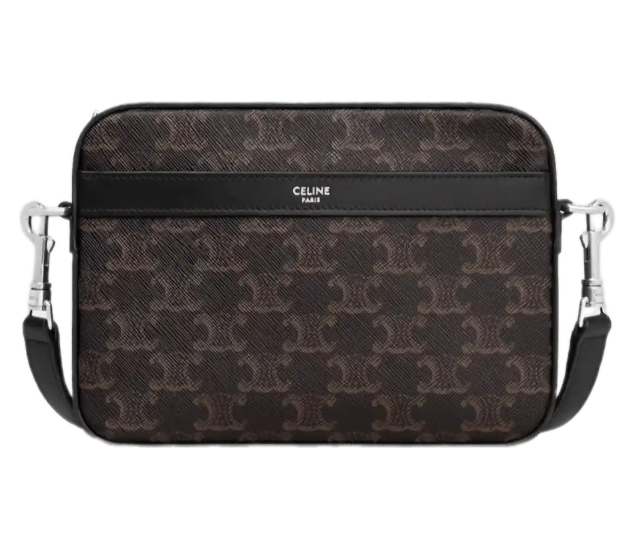 Celine Small Messenger Bag In Triomphe Canvas and Calfskin