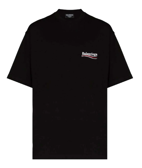 Balenciaga Political Campaign Large Fit T-shirt - Black