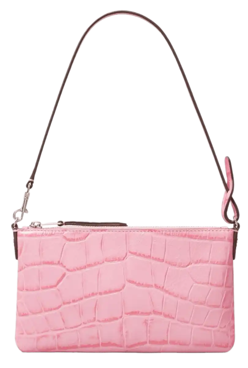 Tory Burch Croc-Embossds Pochette - Rose Sunset