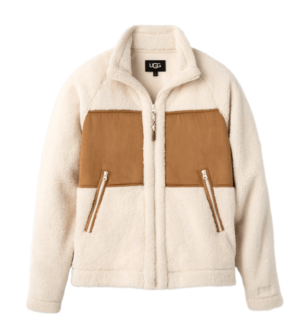 UGG Men's Keane Heritage Full Zip Jacket - Cream/Chestnut