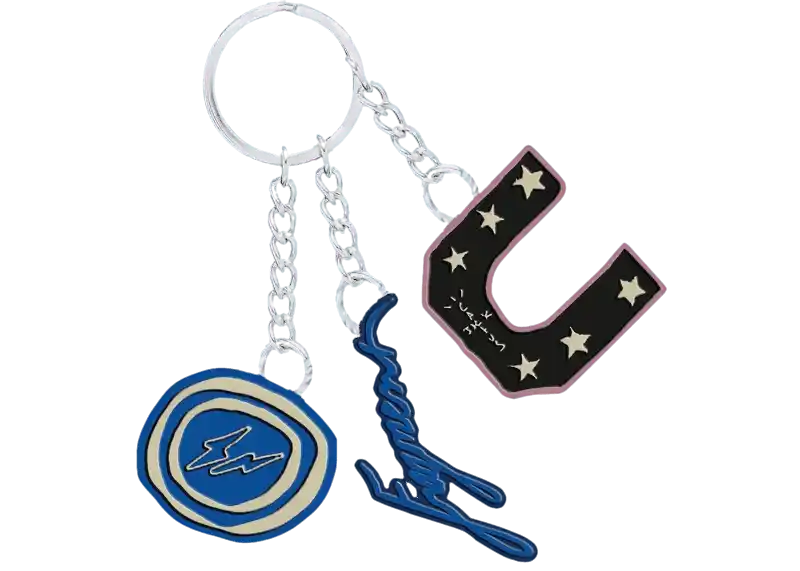 Travis Scott Cactus Jack For Fragment 3 Charm Keychain - Multi