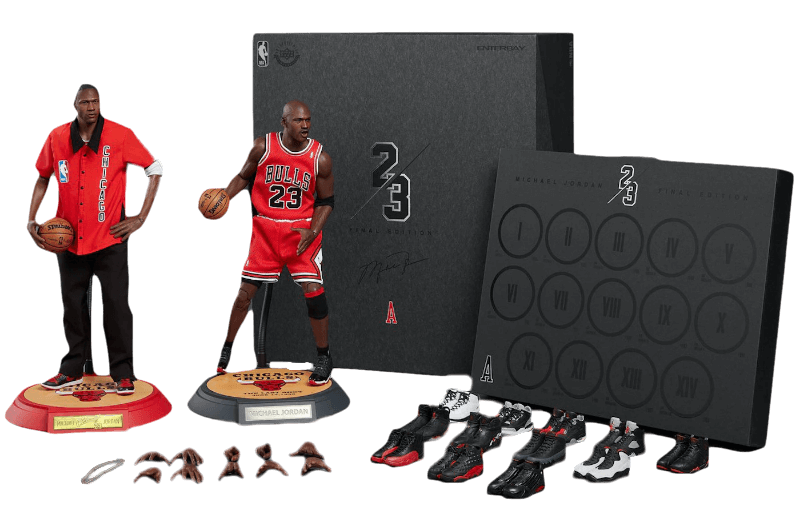 Enterbay NBA Final Edition Michael Jordan Chicago Bulls Away 1/6 Action Figure Set