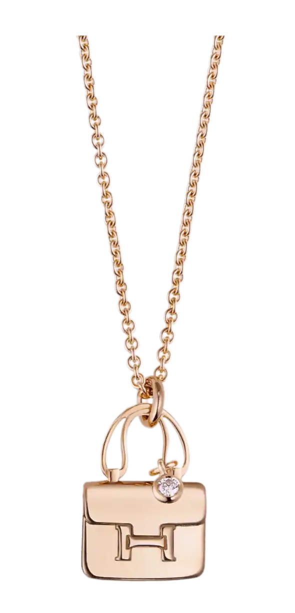 Hermès Amulettes Constance Pendant - Rose Gold