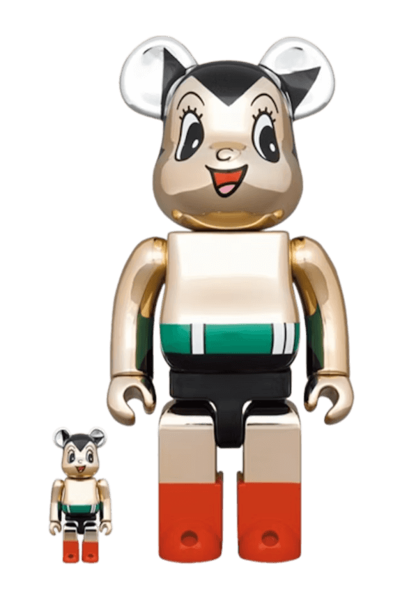 Bearbrick Astro Boy Chrome Ver. 100% and 400% Set